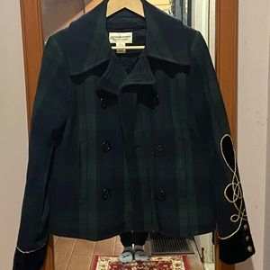 Denim & supply Ralph Lauren jacket Black watch plaid and velvet with accessories